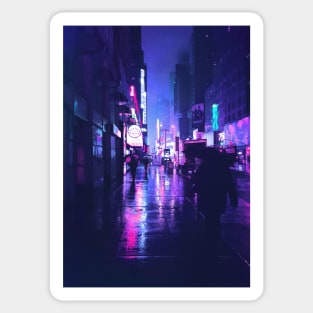 Cyberpunk street neon Sticker